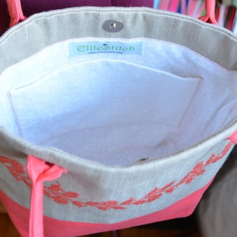 EliteStitch - Purse - Bag - Natula Linen-Peach-Pink - Cross Stitch Needlework (13)
