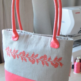EliteStitch - Purse - Bag - Natula Linen-Peach-Pink - Cross Stitch Needlework (18)